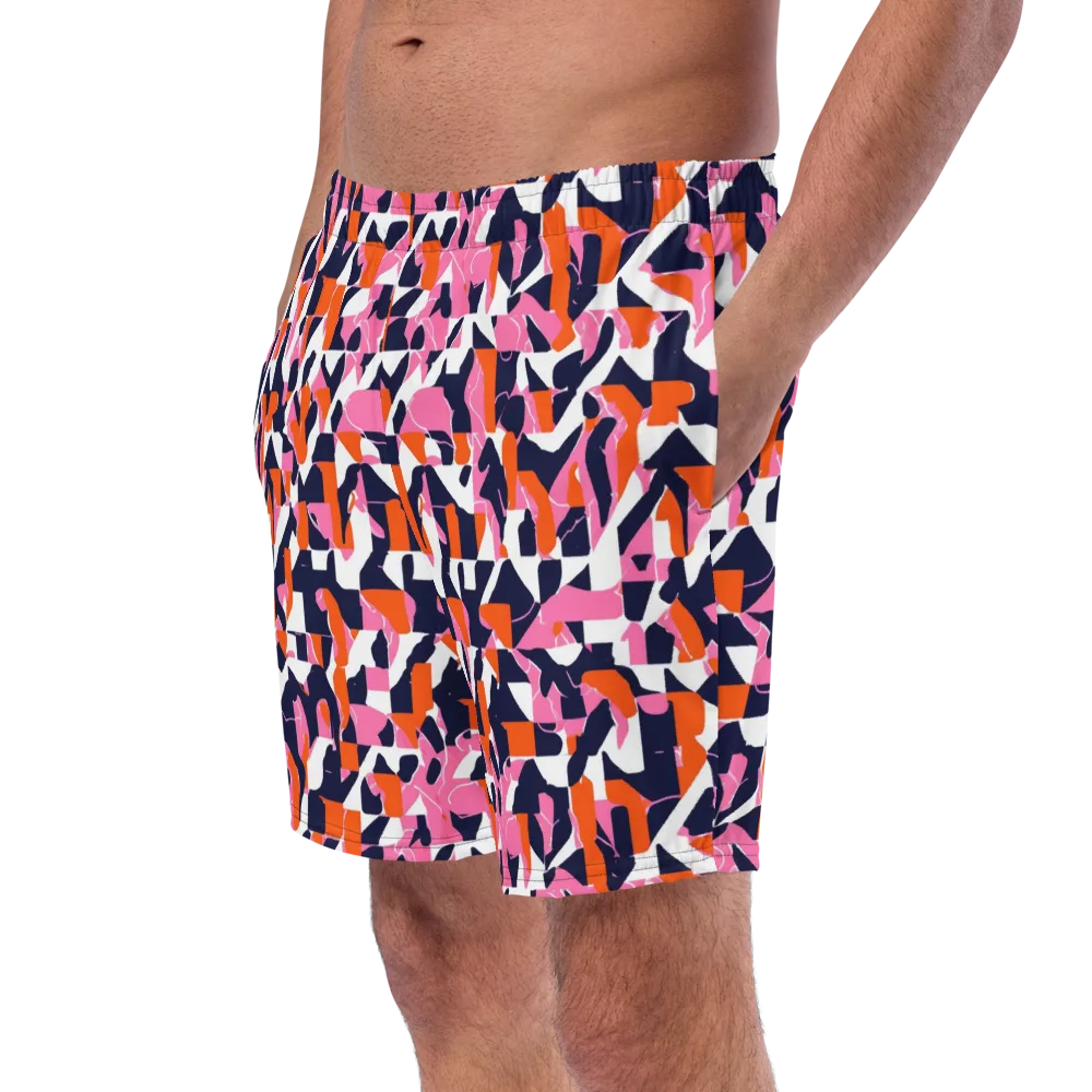 Flamingo Static on Swim Trunks — Left Front