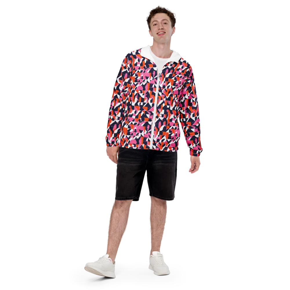 Flamingo Static on Men's Windbreaker — Front