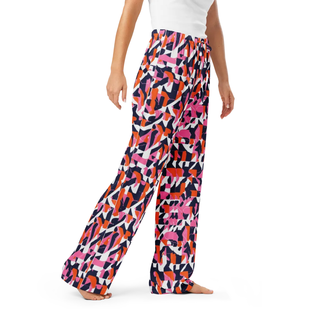 Flamingo Static on Women's Pajama Pants — Right Front