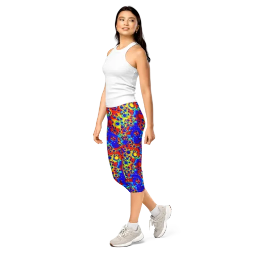 Neon Lagoon on a Capri Leggings