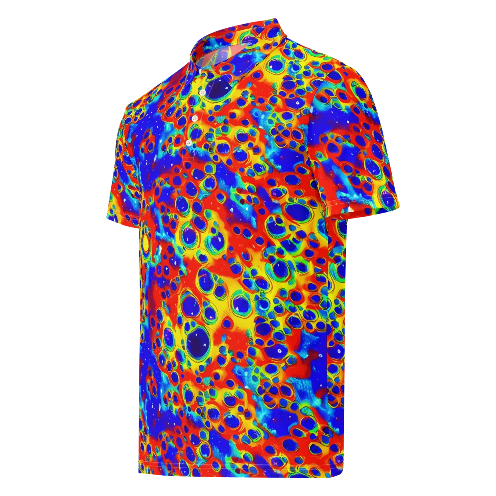 Neon Lagoon on Men's Slim Fit Polo Shirt — Left Front
