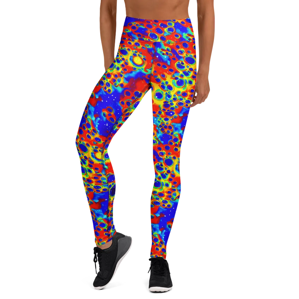 Neon Lagoon on Yoga Leggings — Front