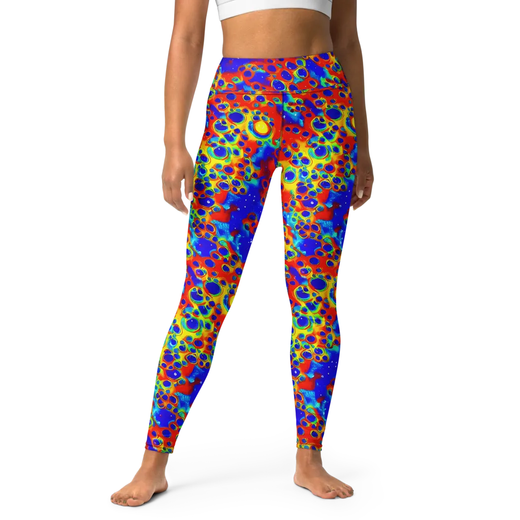 Neon Lagoon on Yoga Leggings — Front