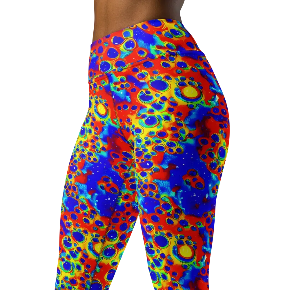 Neon Lagoon on Yoga Leggings — Left Front