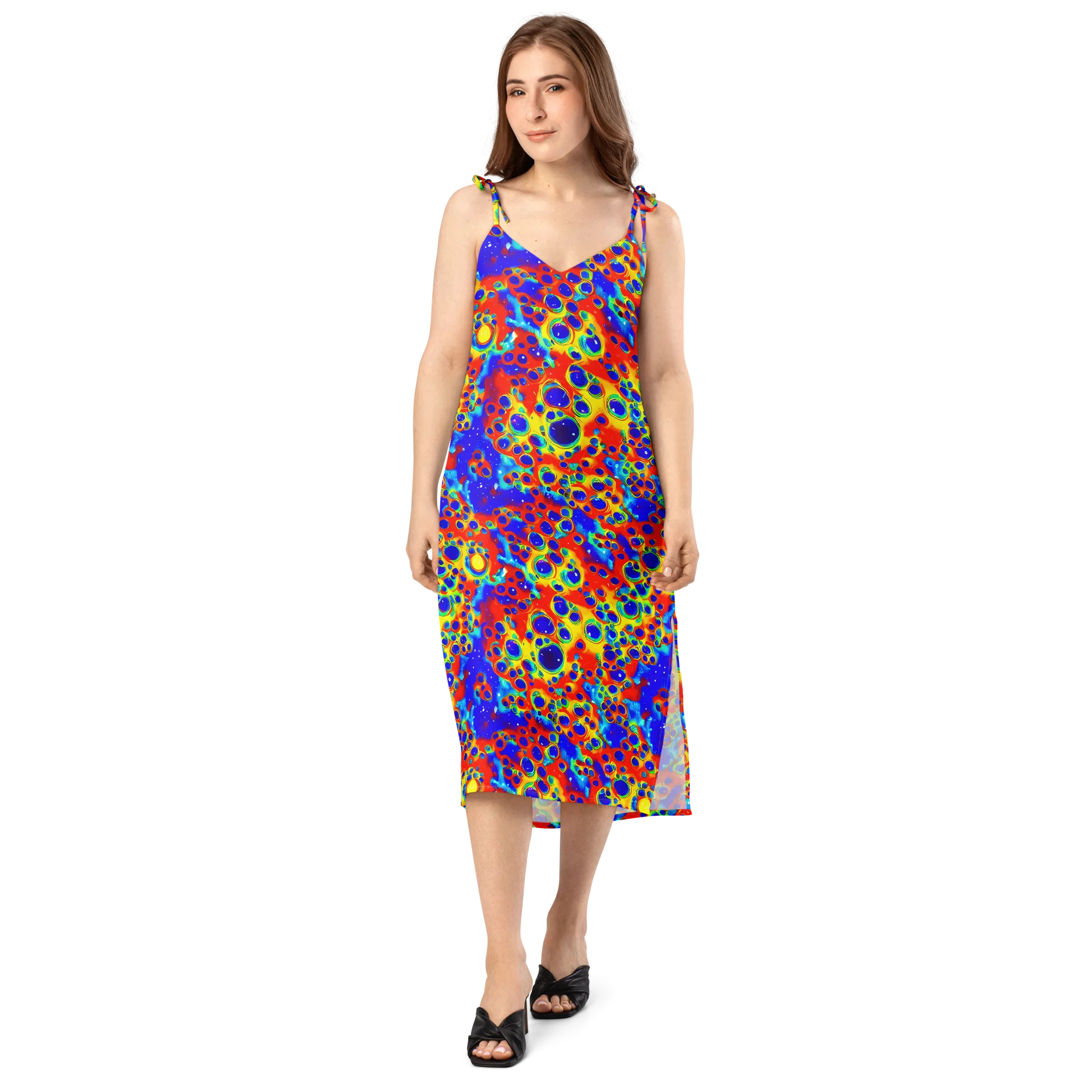 Neon Lagoon on Slip Dress — Front