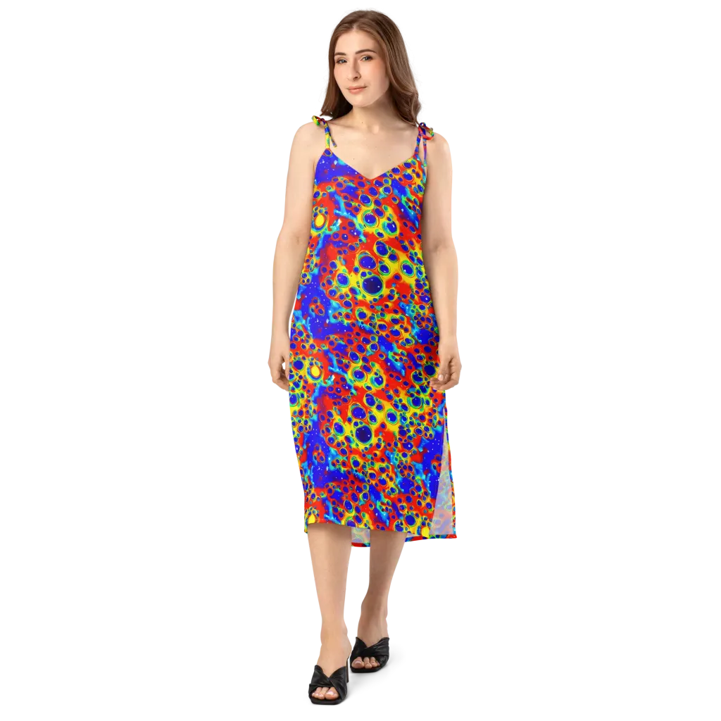 Neon Lagoon on Slip Dress — Front