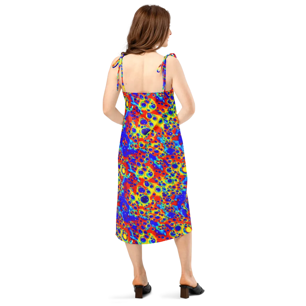 Neon Lagoon on Slip Dress — Back