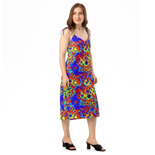 Neon Lagoon on a Slip Dress