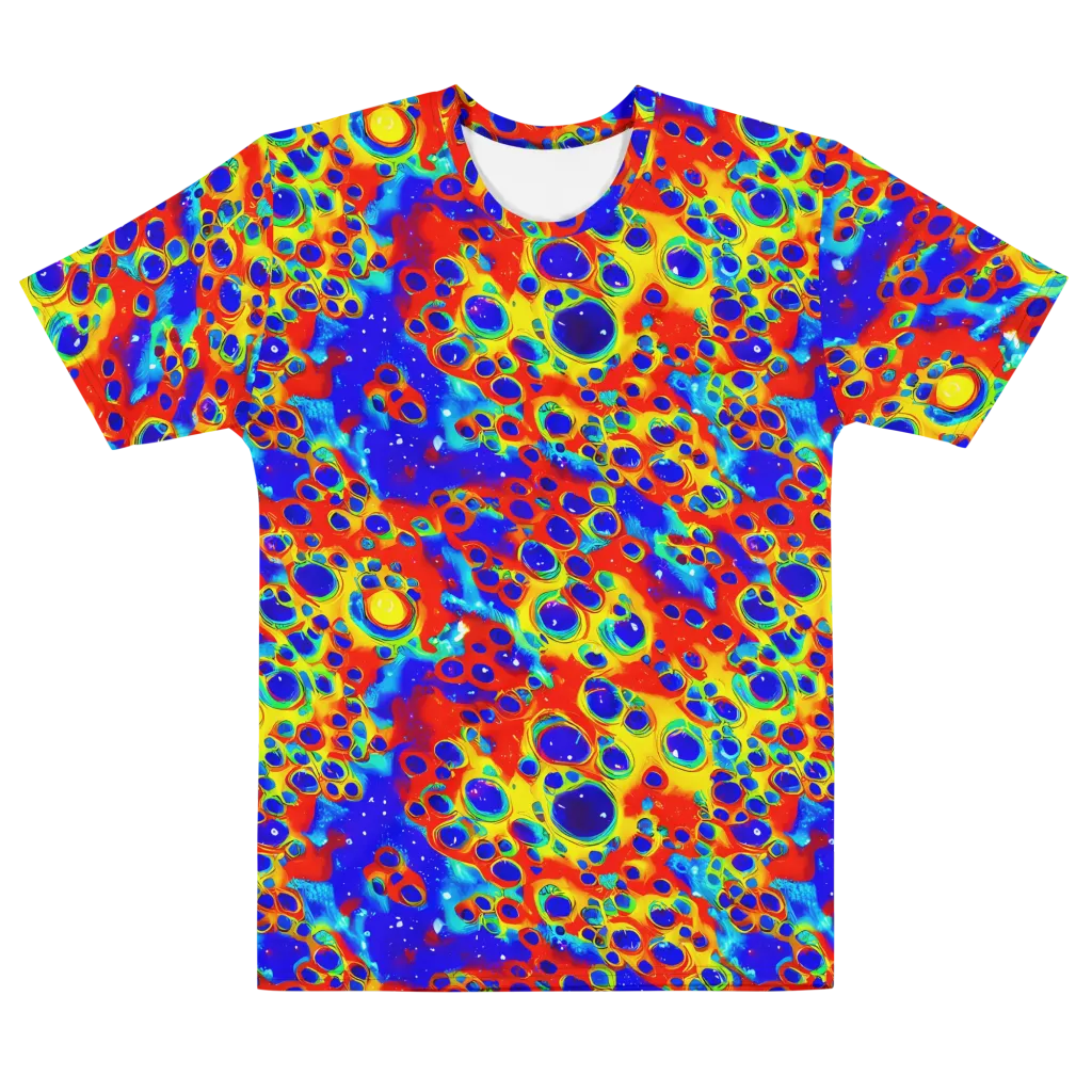 Neon Lagoon on Men's Cotton Crew Neck T-Shirt — Front