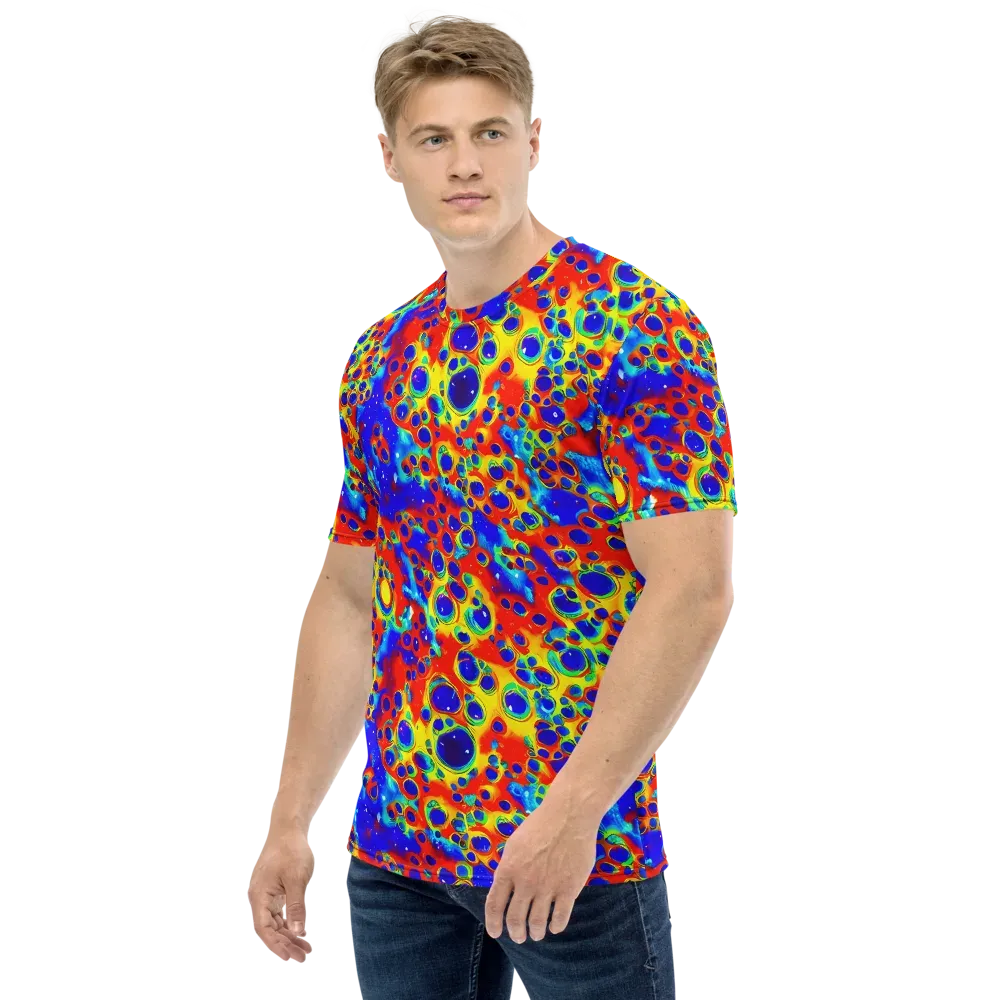 Neon Lagoon on Men's Crew Neck T-Shirt — Left