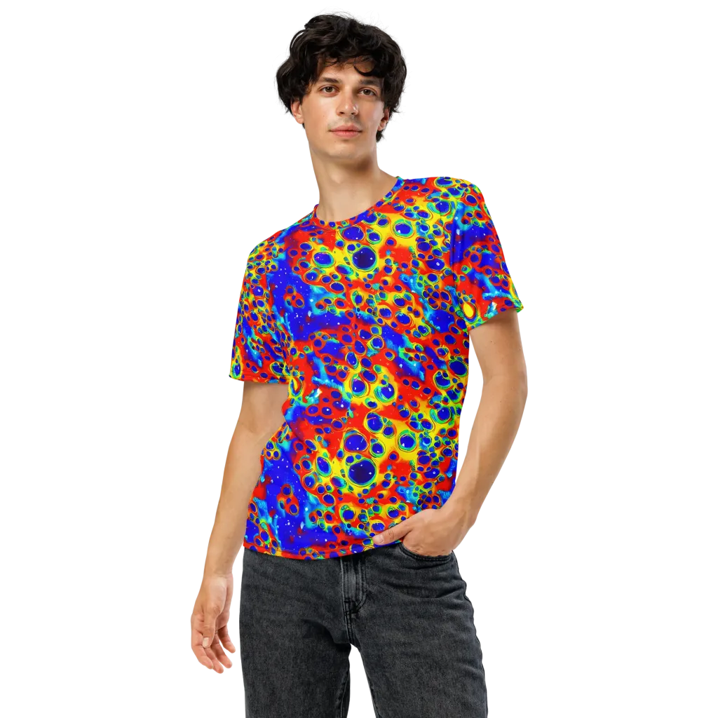 Neon Lagoon on Men's Crew Neck T-Shirt — Front