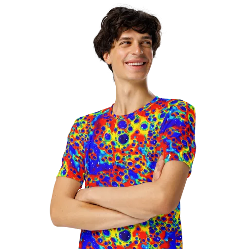 Neon Lagoon on a Men's Crew Neck T-Shirt