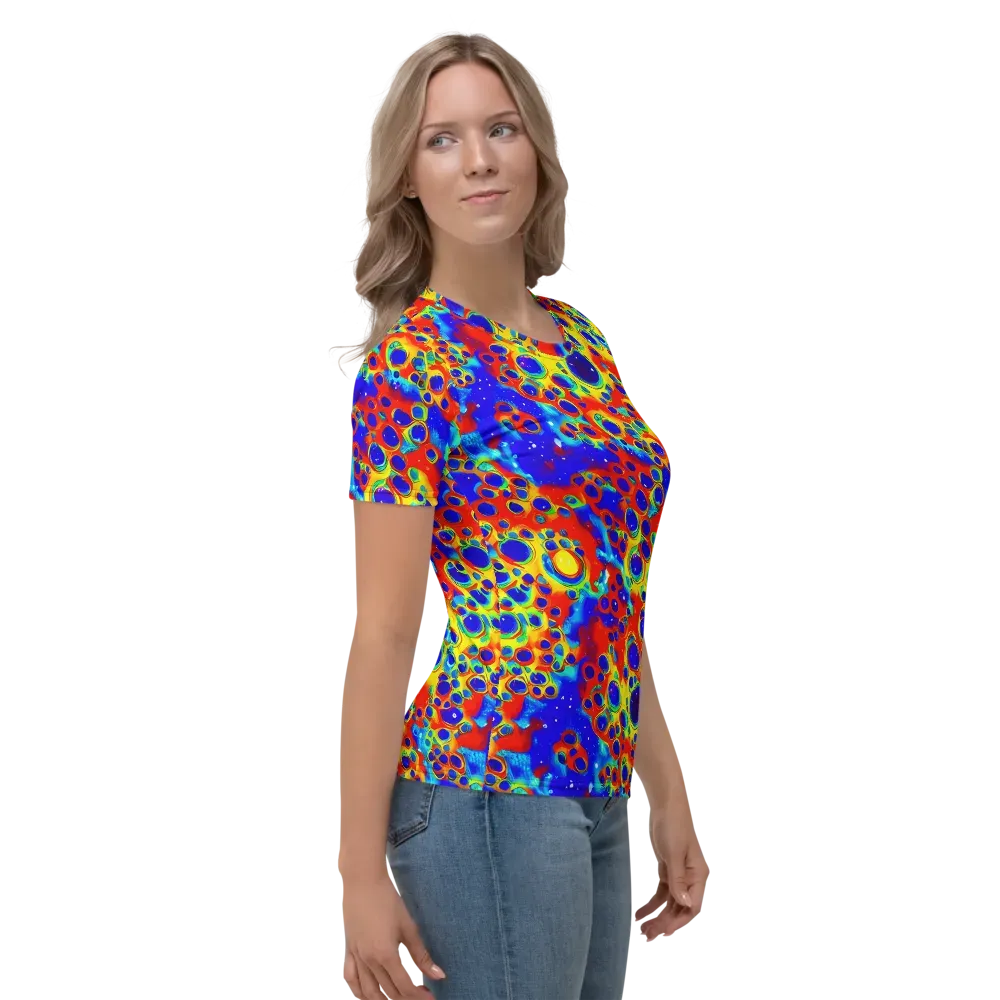 Neon Lagoon on Women's Crew Neck T-Shirt — Right
