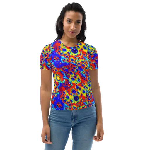 Neon Lagoon on a Women's Crew Neck T-Shirt