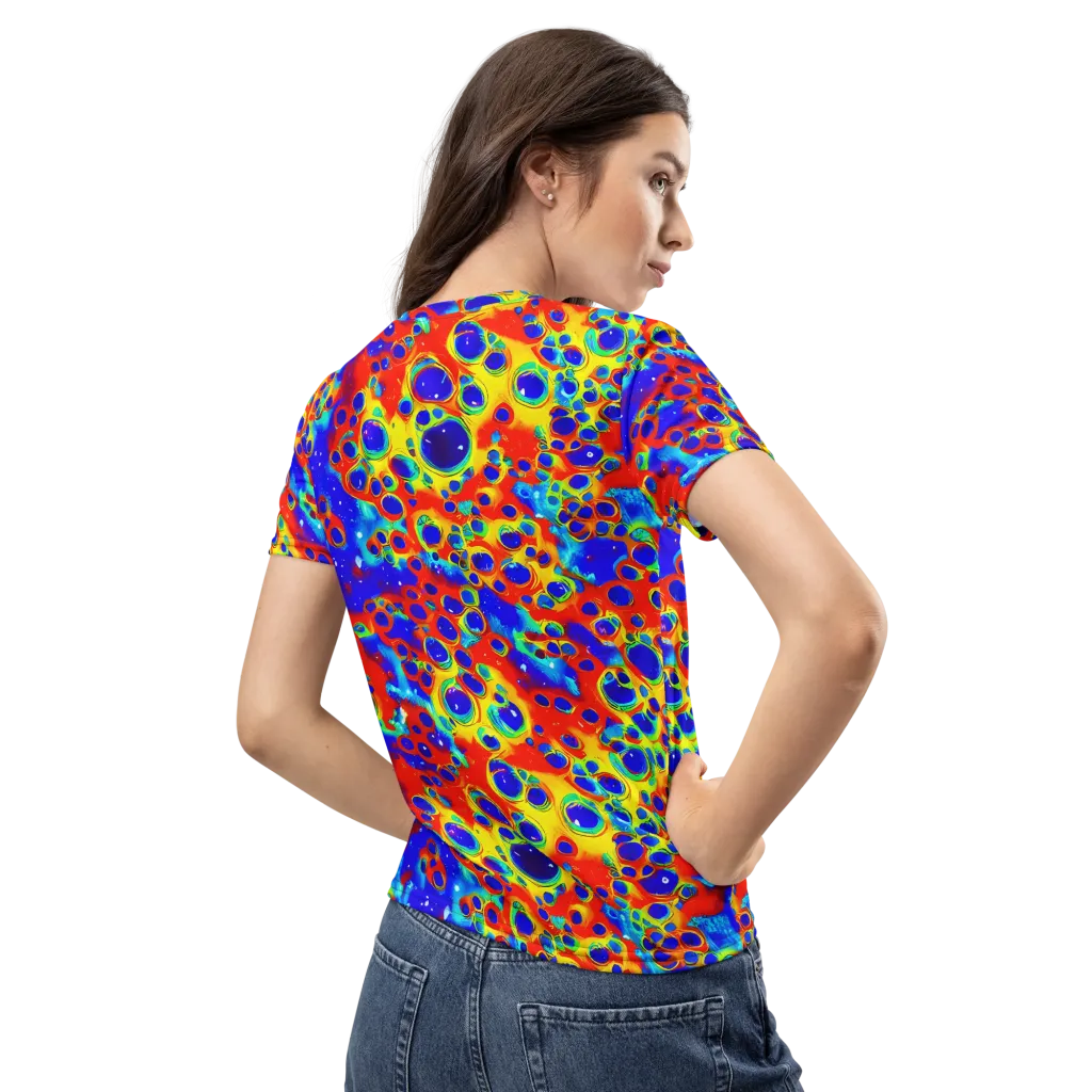 Neon Lagoon on Women's Crew Neck T-Shirt — Back