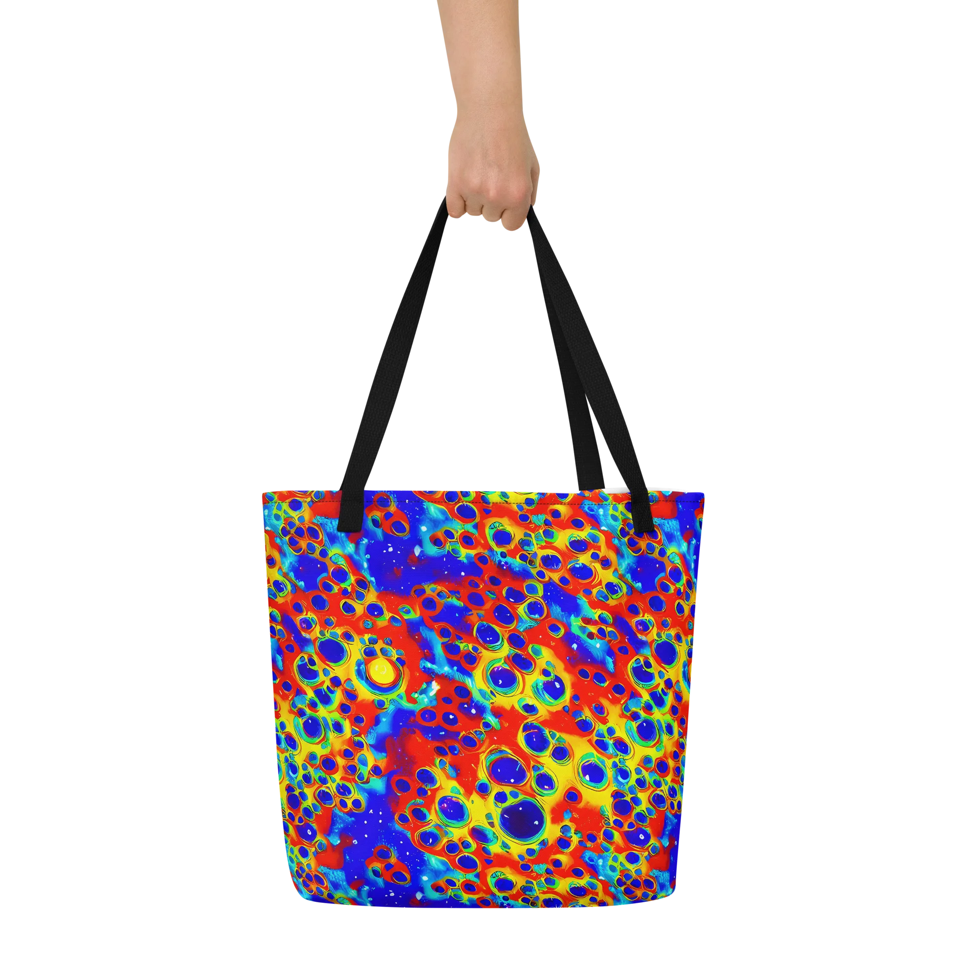 Neon Lagoon on Large Tote Bag W/ Pocket — Front