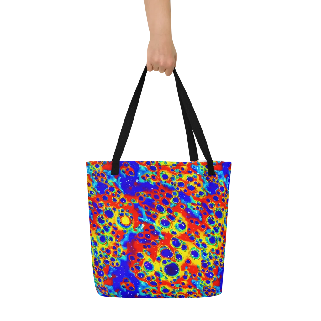 Neon Lagoon on Large Tote Bag W/ Pocket — Front