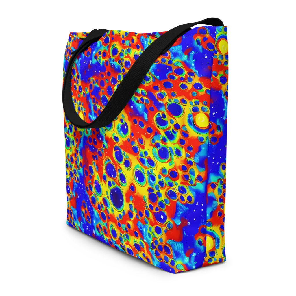 Neon Lagoon on Large Tote Bag W/ Pocket — Front