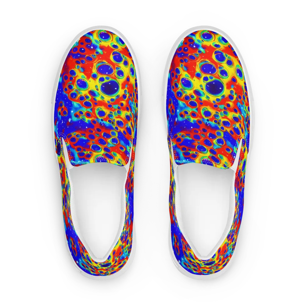 Neon Lagoon on Women's Slip-On Canvas Shoes — Front