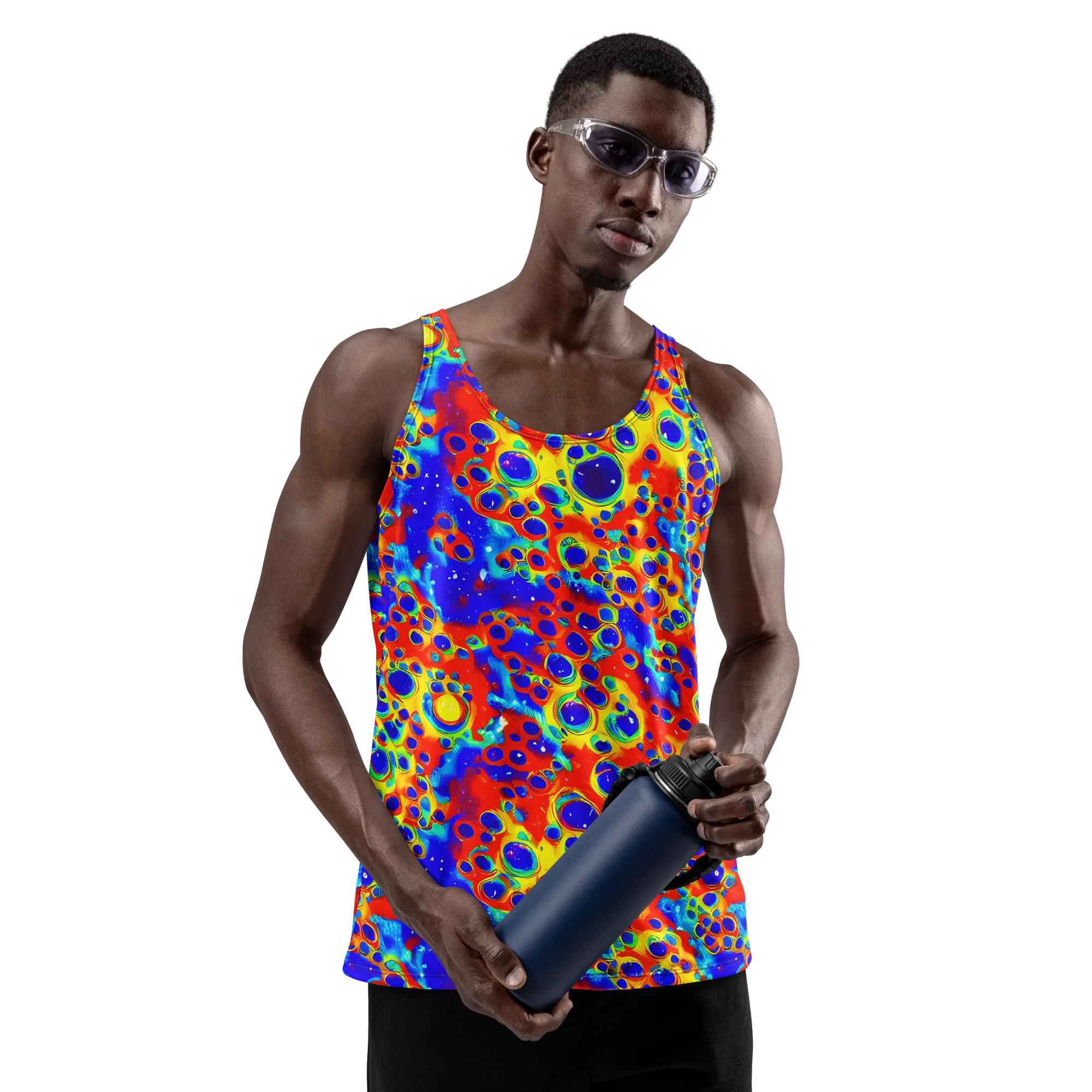 Neon Lagoon on Men's Tank Top — Front