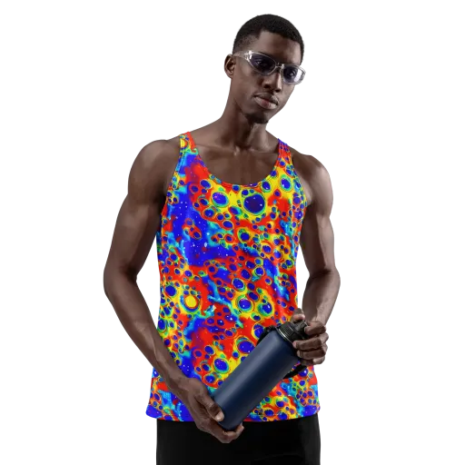 Neon Lagoon on a Men's Tank Top