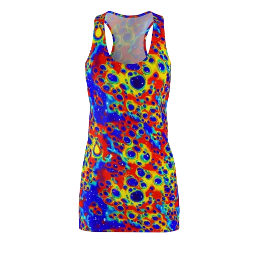 Neon Lagoon on a Racerback Dress