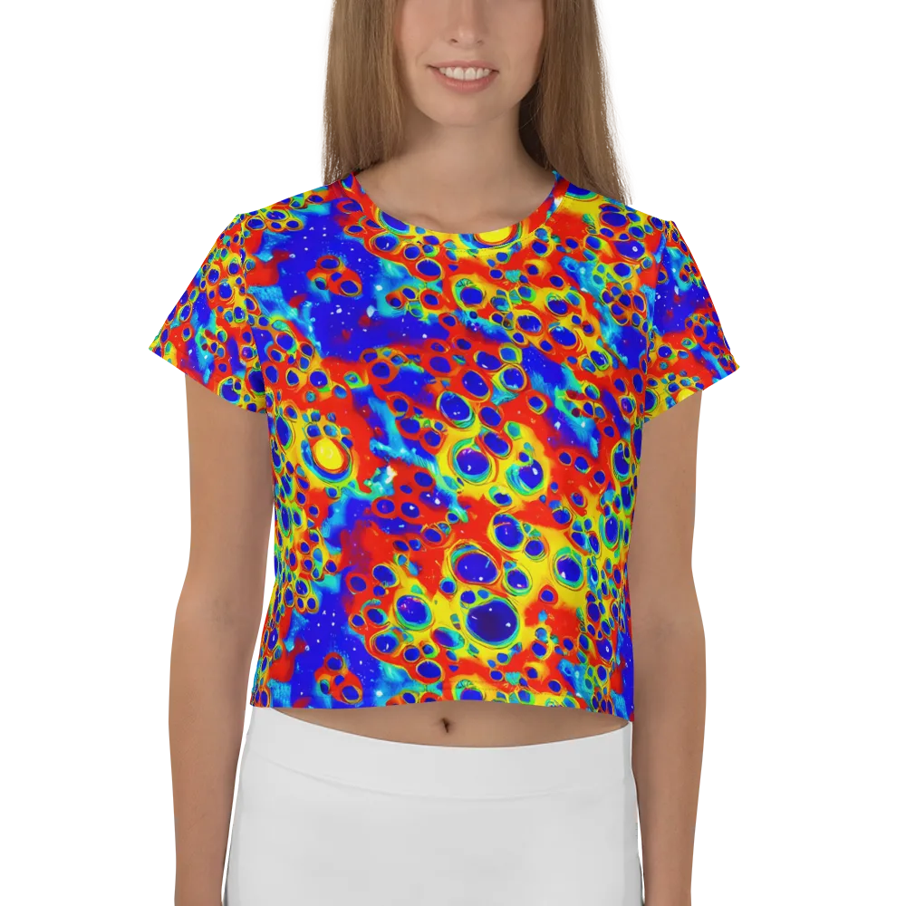 Neon Lagoon on Crop Tee — Front