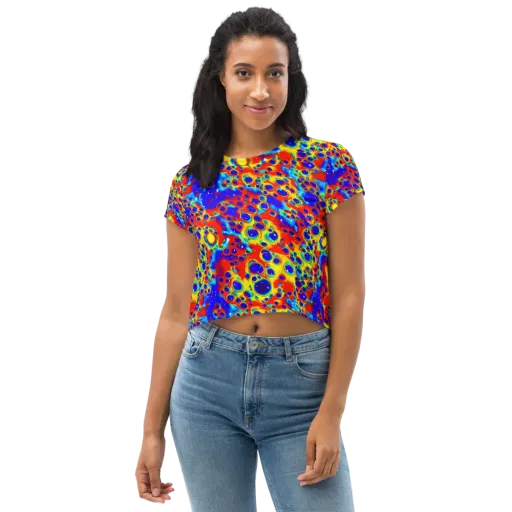 Neon Lagoon on a Crop Tee