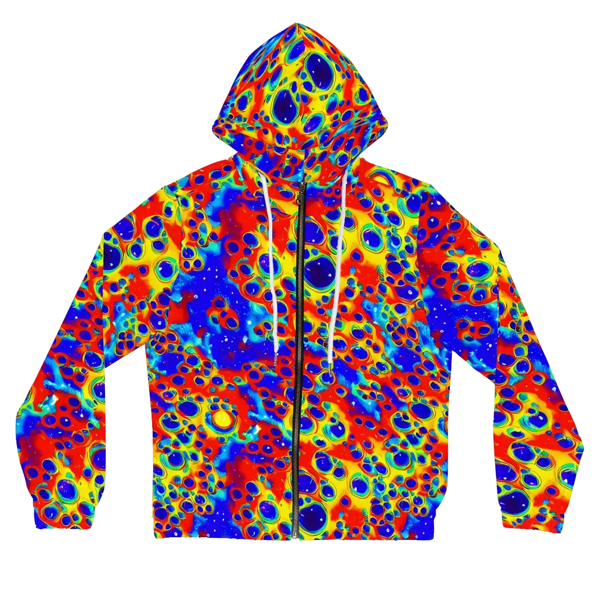 Neon Lagoon on Women's Full-Zip Hoodie — Front