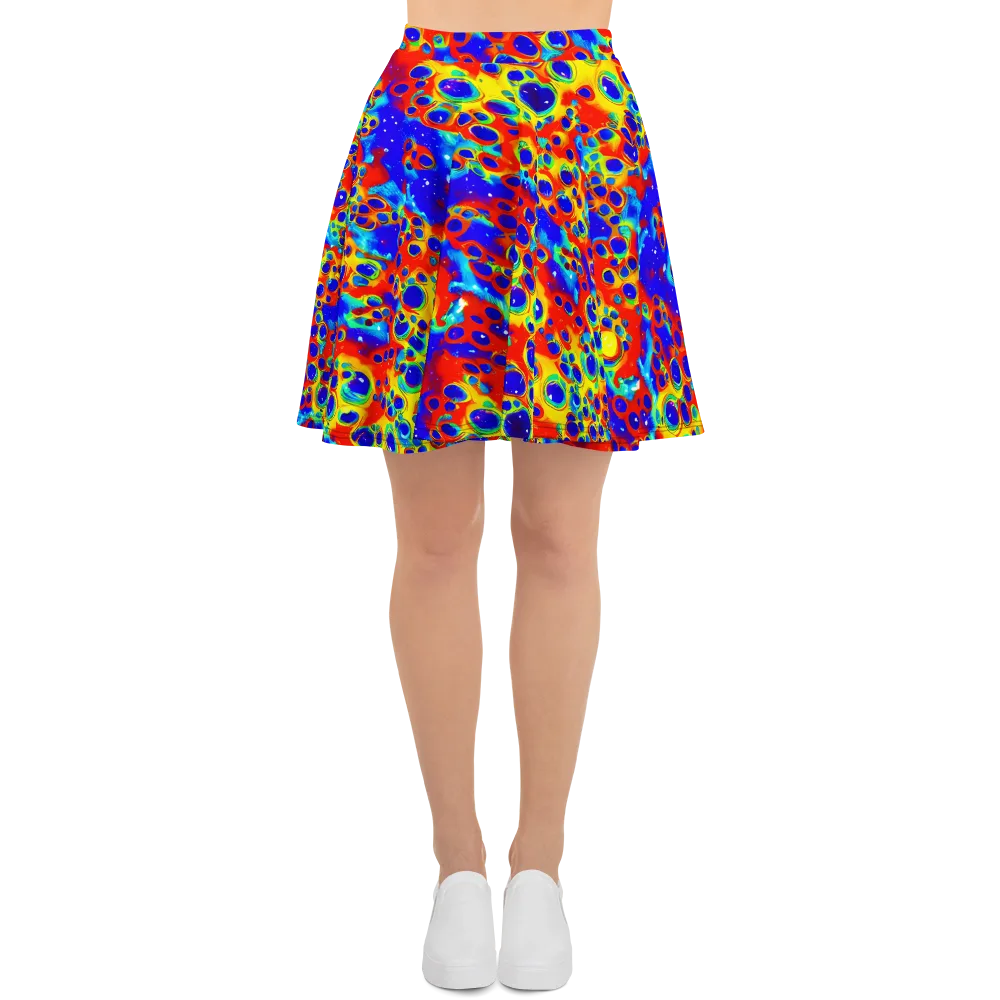 Neon Lagoon on Skater Skirt — Front