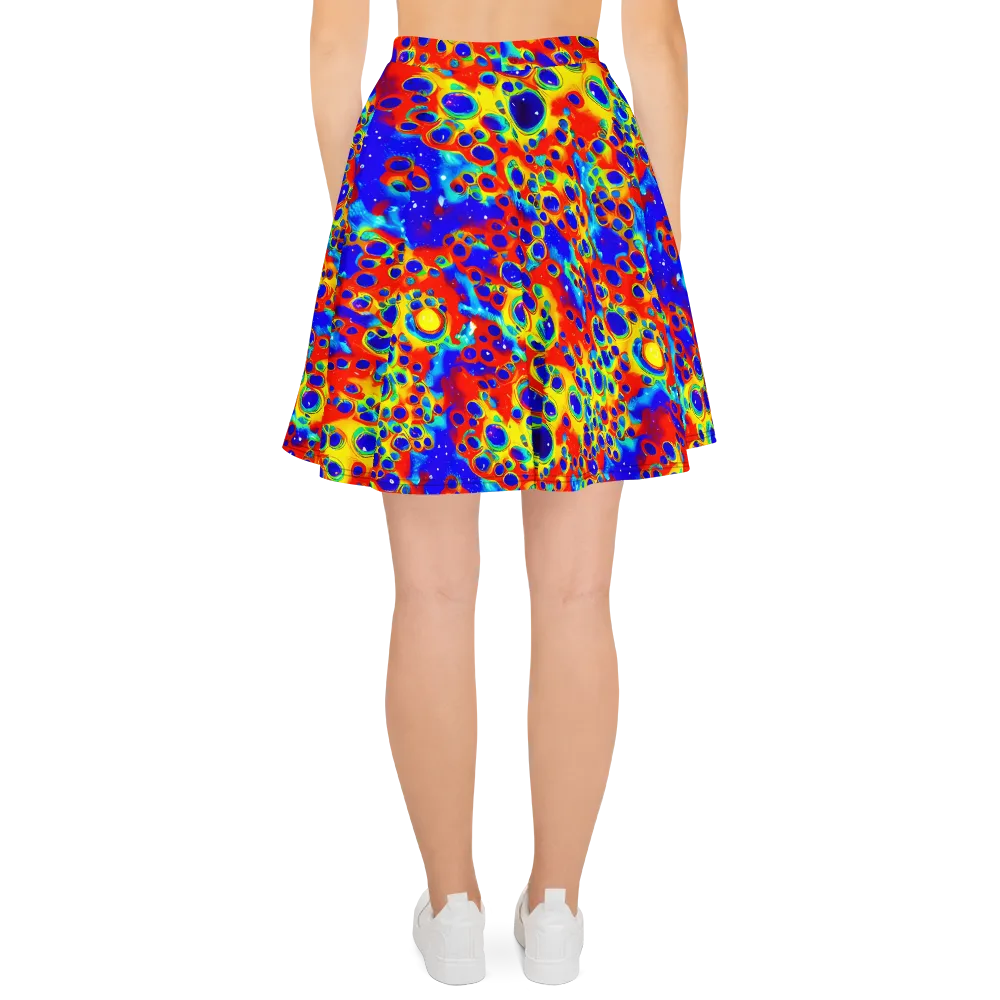 Neon Lagoon on Skater Skirt — Back