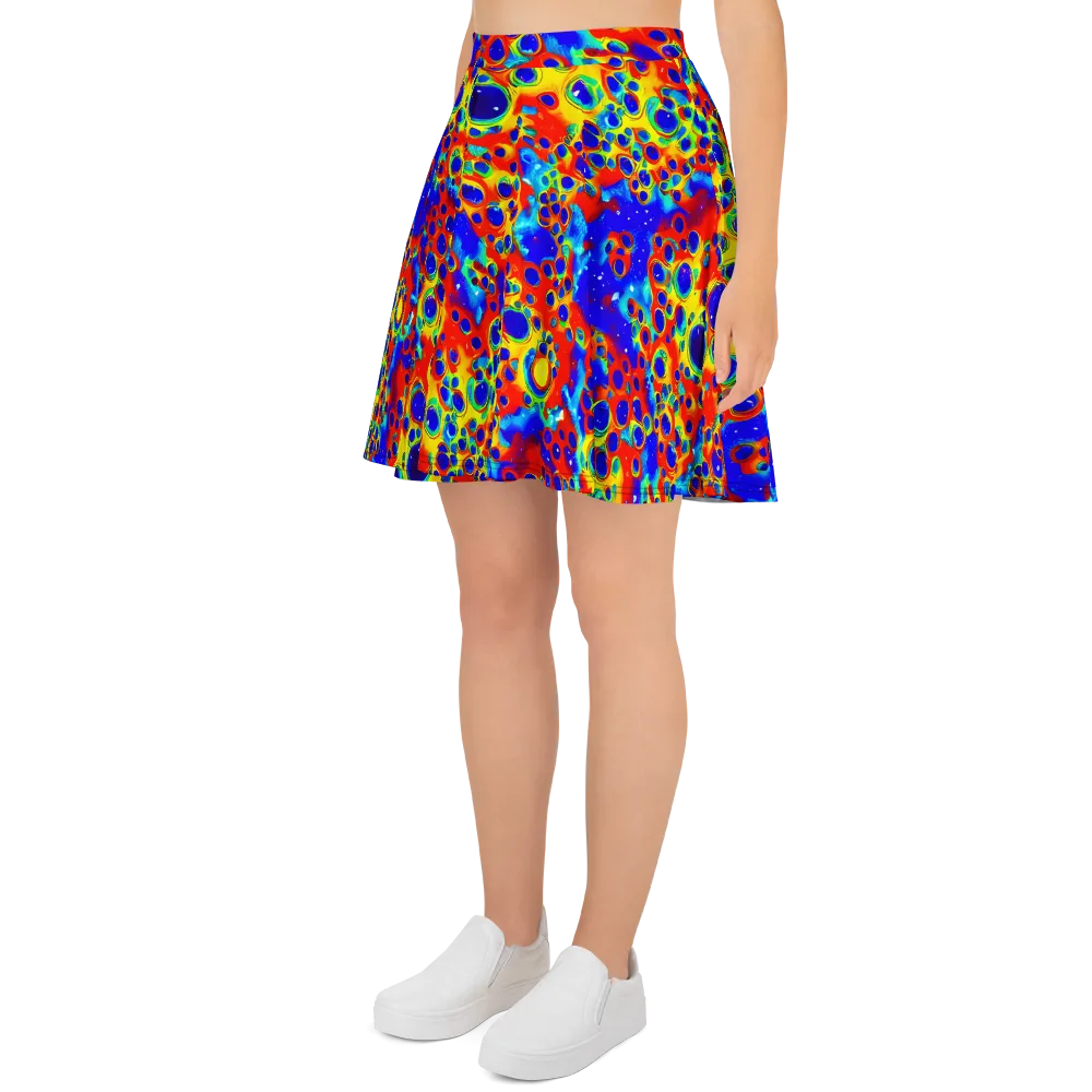 Neon Lagoon on Skater Skirt — Left