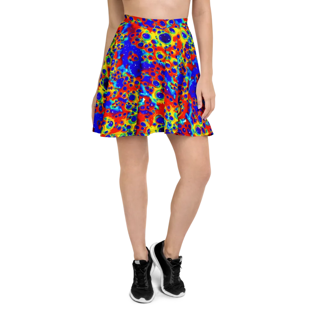 Neon Lagoon on Skater Skirt — Front