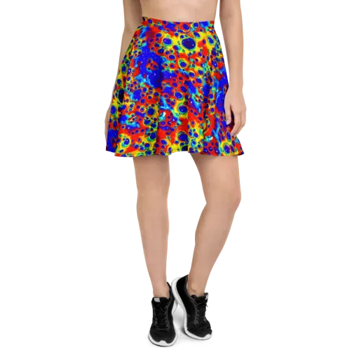 Neon Lagoon on a Skater Skirt