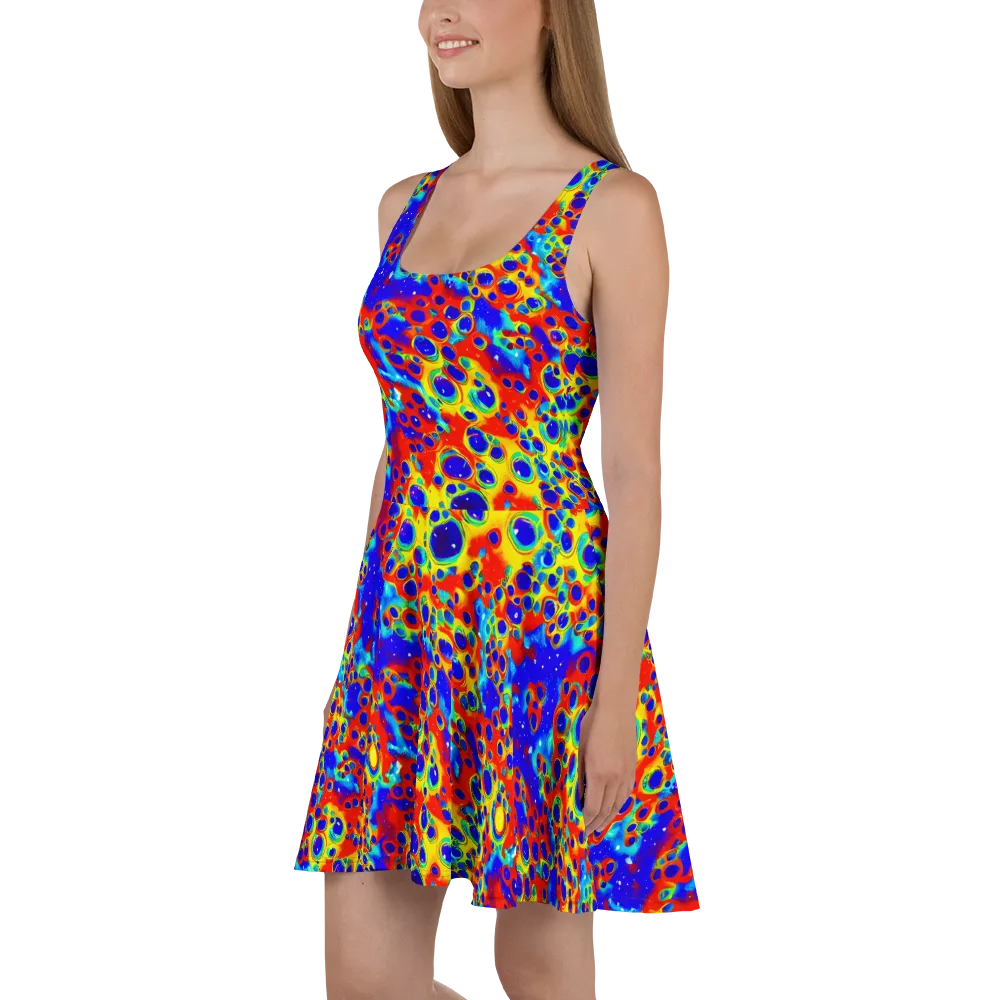 Neon Lagoon on Skater Dress — Left