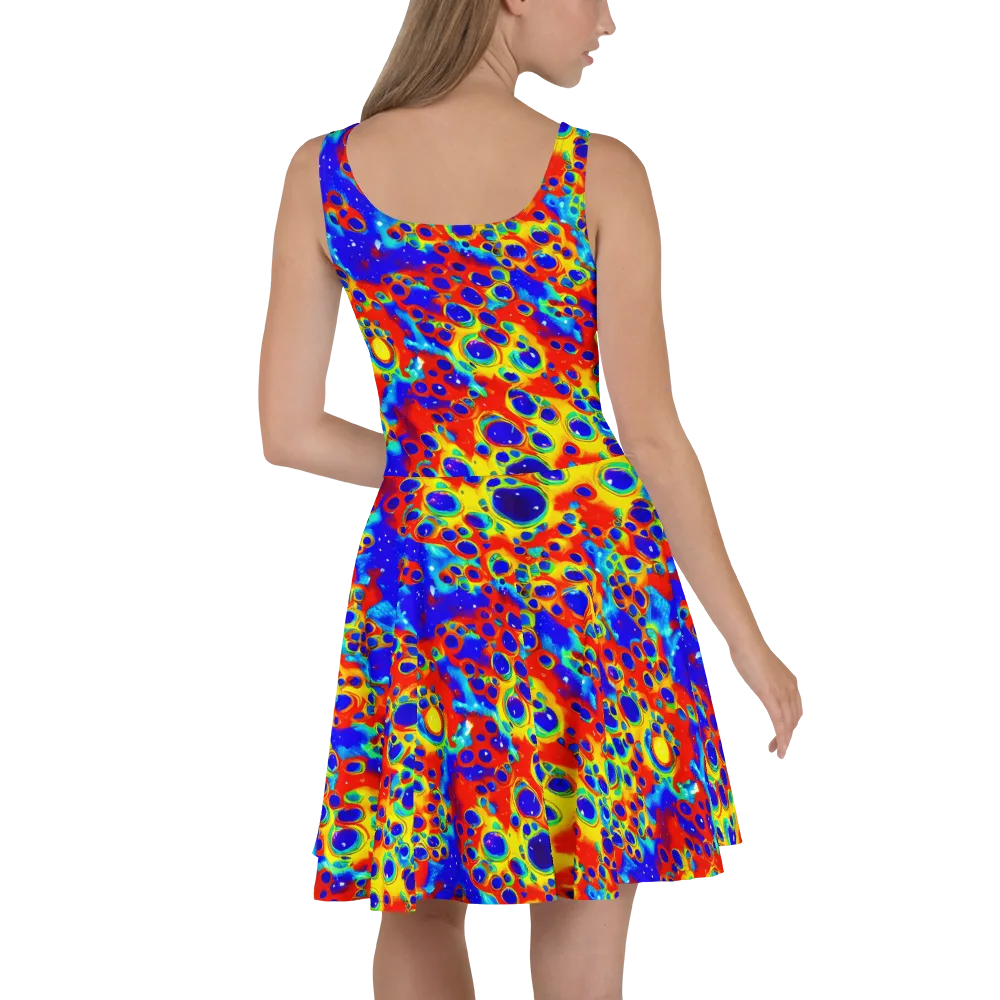 Neon Lagoon on Skater Dress — Back
