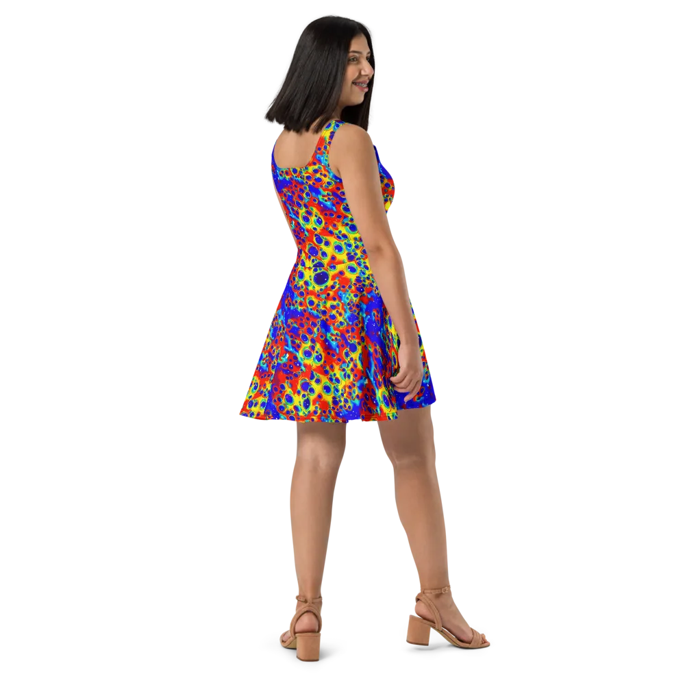 Neon Lagoon on Skater Dress — Right