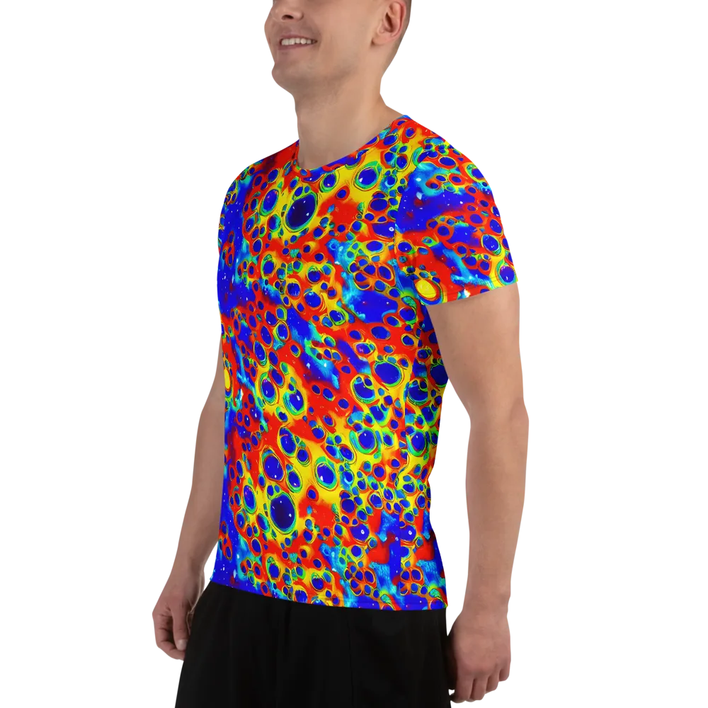 Neon Lagoon on Men's Athletic T-Shirt — Left