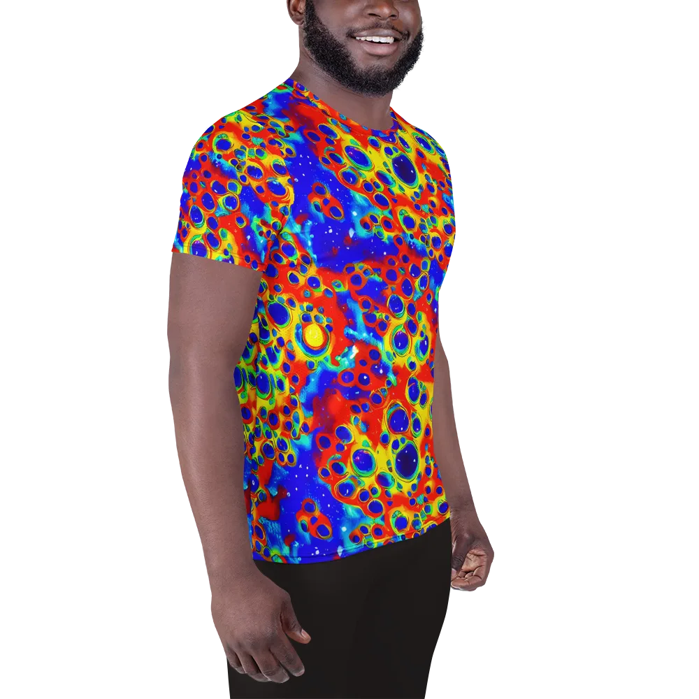 Neon Lagoon on Men's Athletic T-Shirt — Right