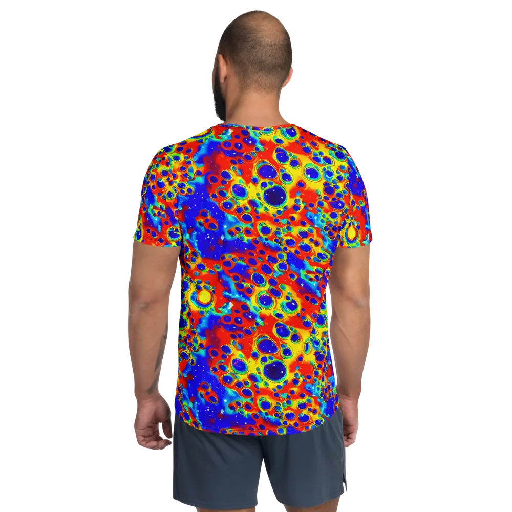 Neon Lagoon on Men's Athletic T-Shirt — Back