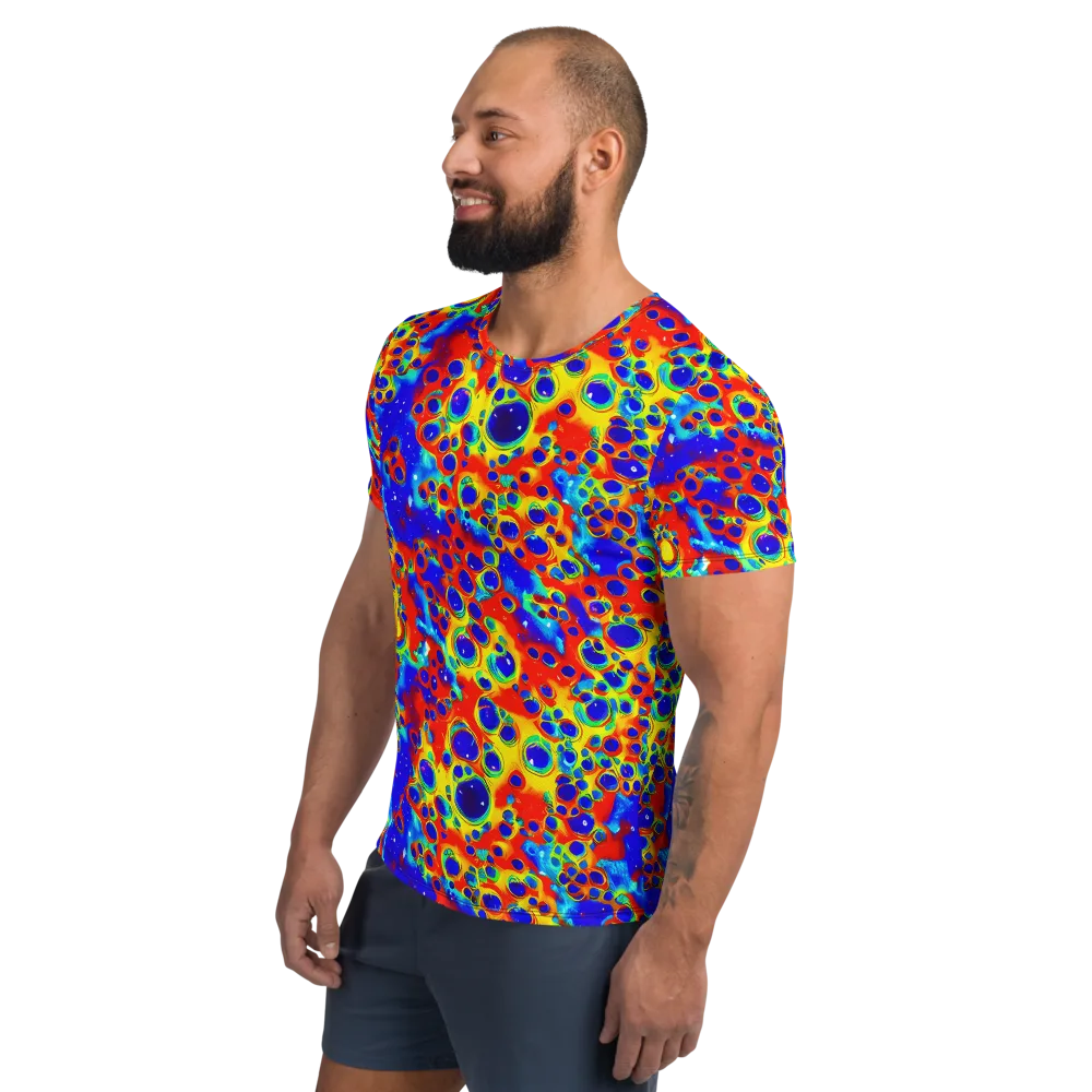 Neon Lagoon on Men's Athletic T-Shirt — Left
