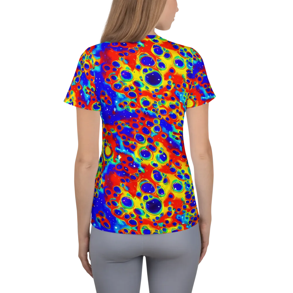 Neon Lagoon on Women's Athletic T-Shirt — Back