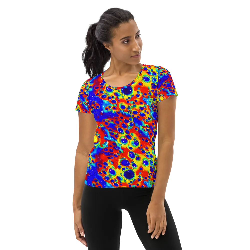 Neon Lagoon on Women's Athletic T-Shirt — Front