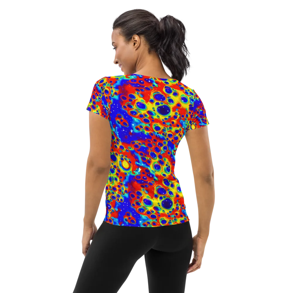 Neon Lagoon on Women's Athletic T-Shirt — Back