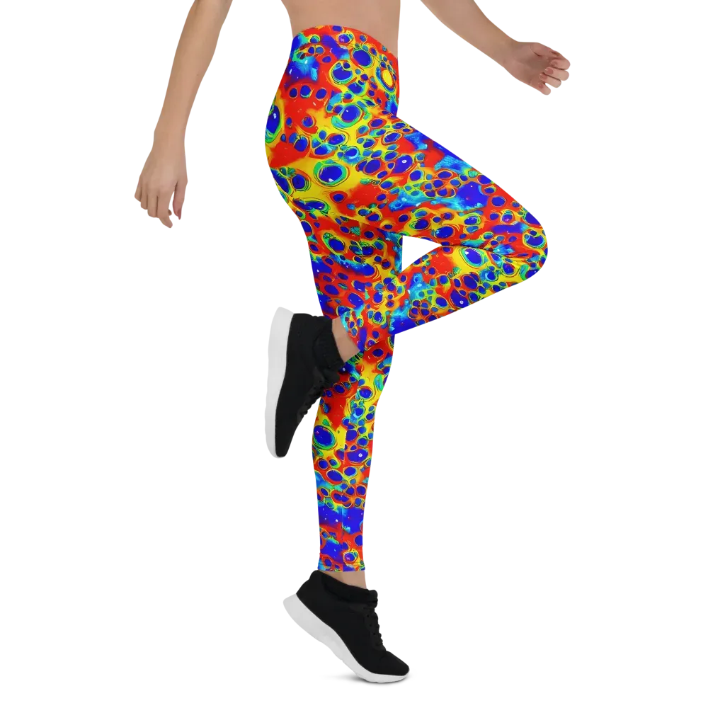 Neon Lagoon on Leggings — Right