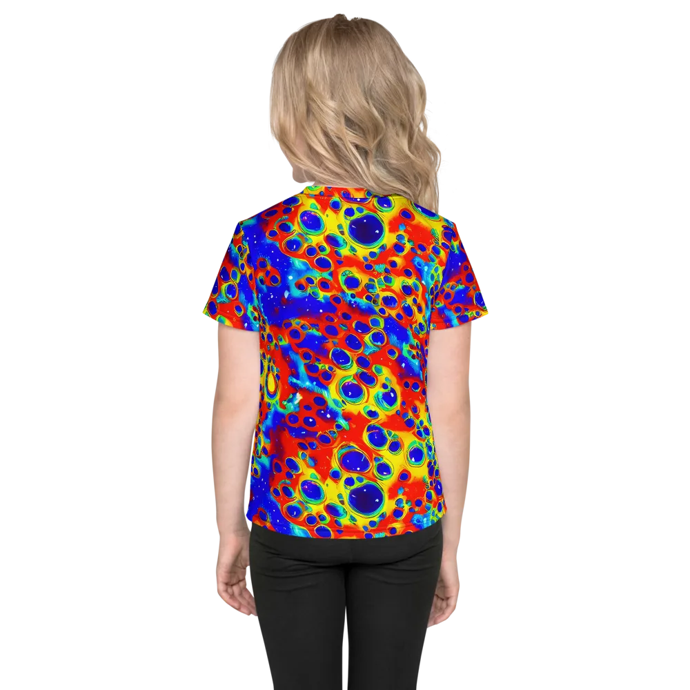 Neon Lagoon on Kids Crew Neck T-Shirt — Back