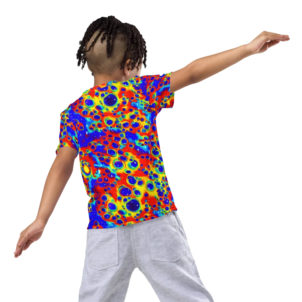 Neon Lagoon on Kids Crew Neck T-Shirt — Back