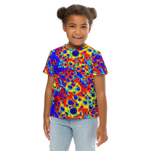 Neon Lagoon on a Kids Crew Neck T-Shirt