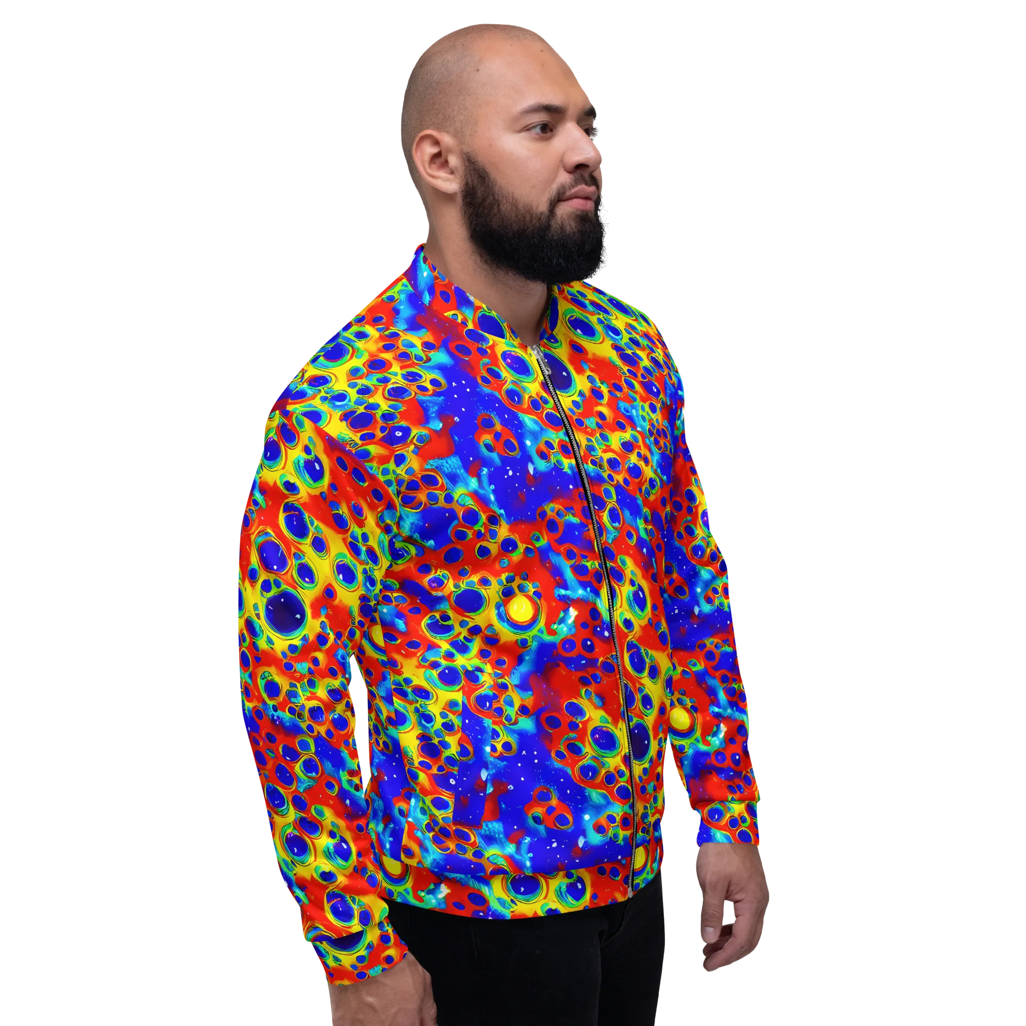 Neon Lagoon on Bomber Jacket — Right
