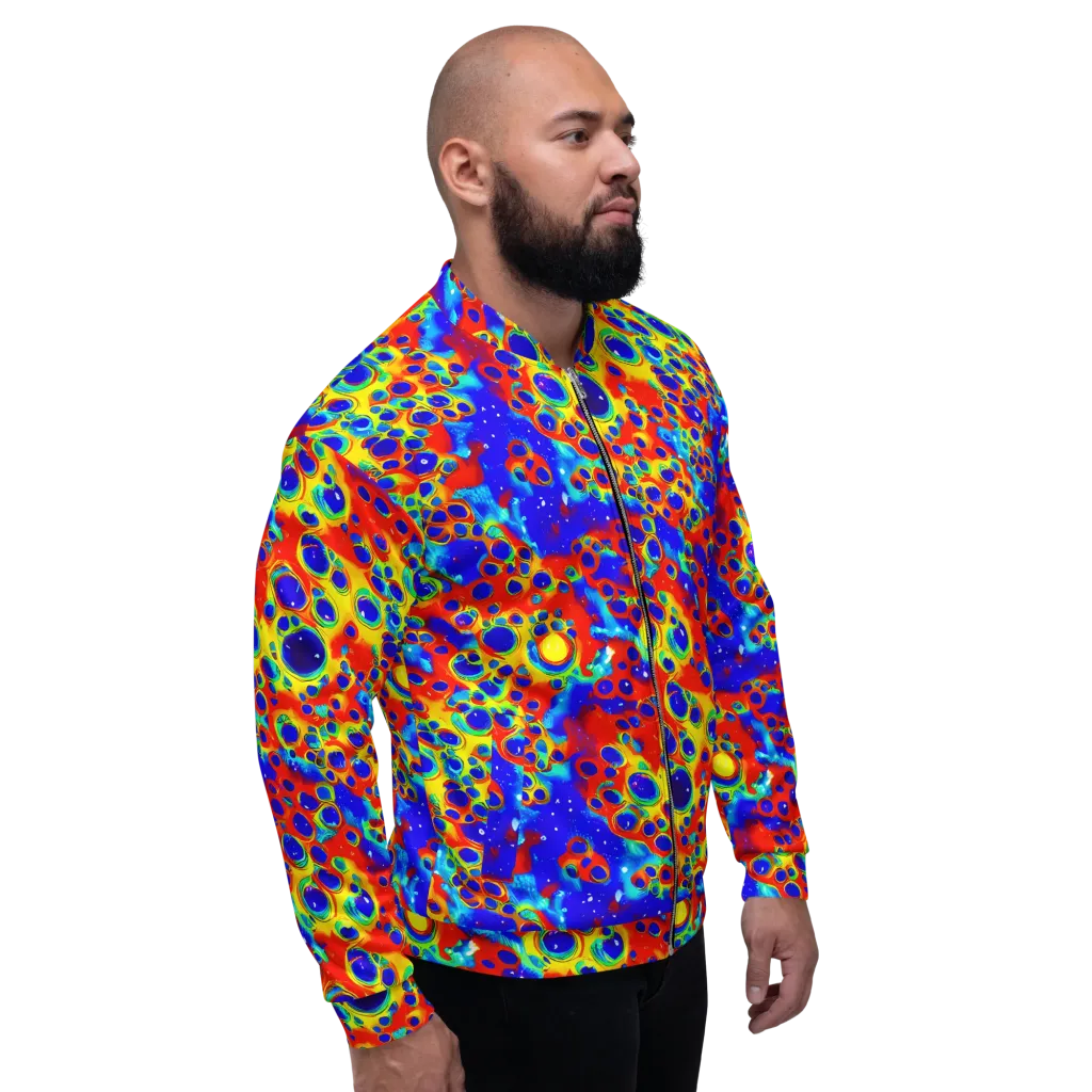 Neon Lagoon on Bomber Jacket — Right